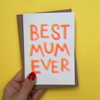 Best Mum Ever Risograph Card, 2 of 3