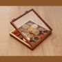 Dual Tone Handmade Wooden Spice Box 16 Compartment, thumbnail 3 of 6