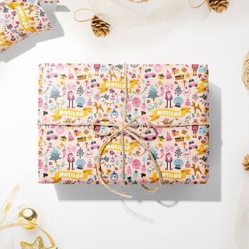 Luxury Pink Christmas Wrapping Paper, 3 of 6