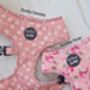 Dusky Pink Daisies Floral Dog Collar, thumbnail 4 of 8