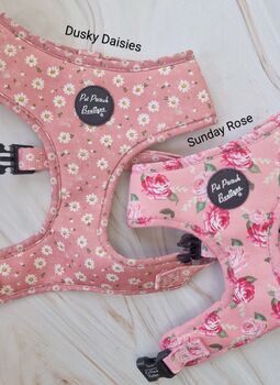 Dusky Pink Daisies Floral Dog Collar, 4 of 8