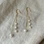 Elara 18ct Gold Plate Pearl Drop Earrings, thumbnail 1 of 3