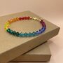 Unisex Rainbow Crystal Bracelet, thumbnail 1 of 3