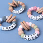 Personalised Silicone And Wood Teething Rattle, thumbnail 9 of 9
