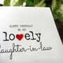 Personalised Birthday Card For Special Daughter In Law, Handmade Card, thumbnail 2 of 4