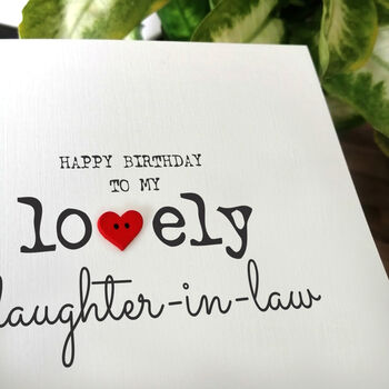 Personalised Birthday Card For Special Daughter In Law, Handmade Card, 2 of 4