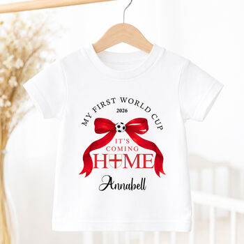 Personalised First World Cup Baby Grow, 2 of 8