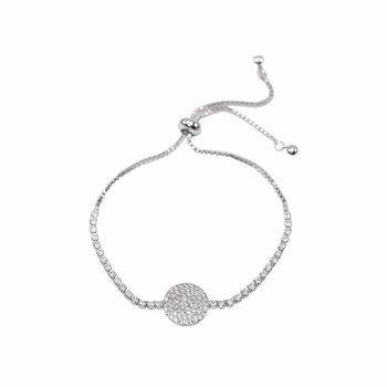 Sparkly Disc Adjustable Pull Slider Bracelet, 3 of 4