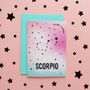 Scorpio Star Sign Constellation Birthday Card, thumbnail 5 of 7
