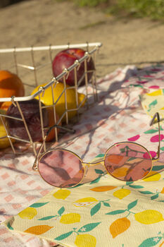 Light Pink Tint Round Frame Sunglasses, 3 of 4