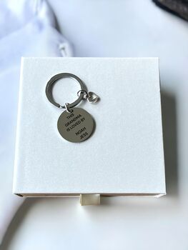 Personalised Best Grandma Ever Key Ring With Gift Box, 2 of 4