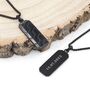 Personalised Men's Black Steel Dog Tag Necklace, thumbnail 1 of 9