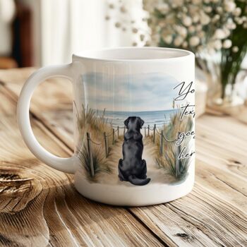 Personalised Black Labrador Dog Beach Walk Collection, 6 of 8