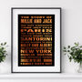 Personalised 8th Bronze Anniversary Our Story Print, thumbnail 1 of 5