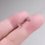 925 Sterling Silver Crescent Moon Stud Earrings, thumbnail 4 of 7