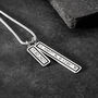Personalised Men’s Coordinates And Date Necklace, thumbnail 2 of 8