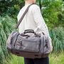 Canvas Holdall Duffel With Side Pockets, thumbnail 12 of 12