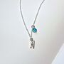 Swarovski Birthstone And Personalised Dainty Initial Necklace, thumbnail 3 of 8