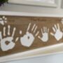Personalised Family Handprints Solid Oak Wall Hanging, thumbnail 5 of 12