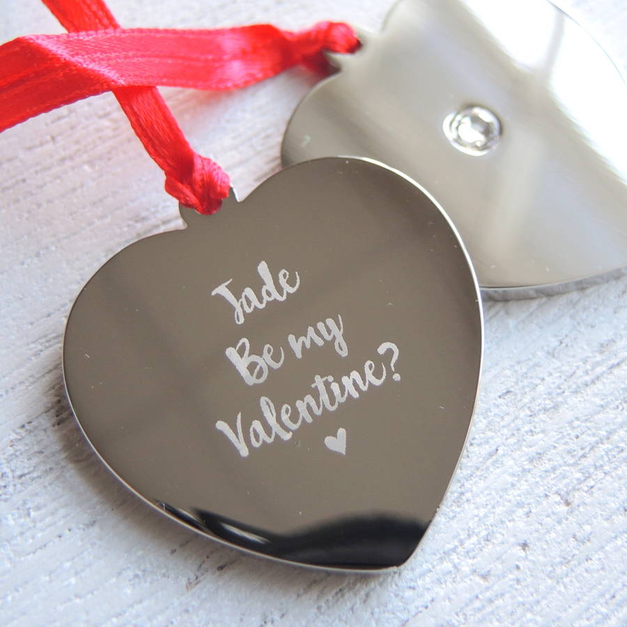 Personalised Valentine's Engraved Love Heart Decoration, 1 of 3