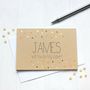 Personalised 'Be My Usher' Gold Dots Wedding Card, thumbnail 3 of 4