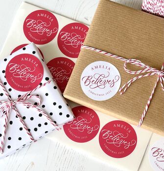 Christmas Believes Personalised Gift Stickers, 6 of 6