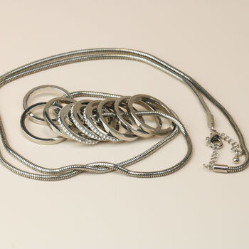 Sparkly Ring Pendant Necklace, 3 of 4