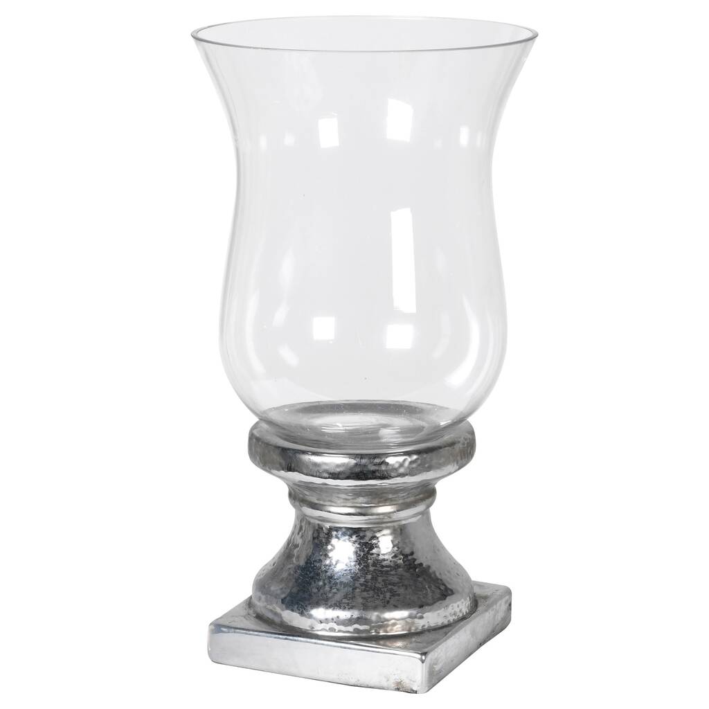 Large Silver Hurricane Candle Holder By Marquis And Dawe 4453