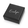 Personalised Luxury Black Square Jewellery Box, thumbnail 6 of 6