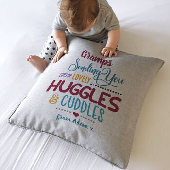 Personalised Sending You Lots Of Huggles Cushion, 5 of 10