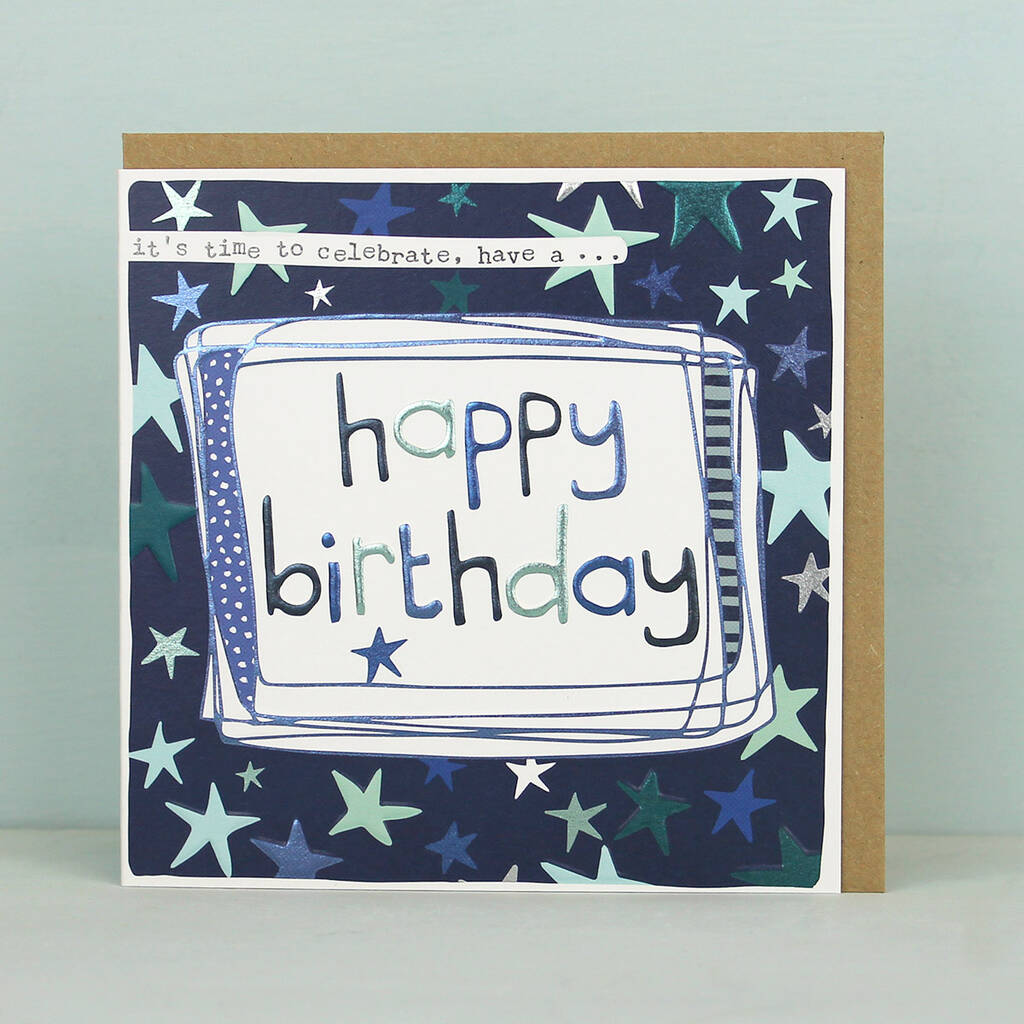 pack of five male birthday cards by molly mae | notonthehighstreet.com