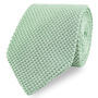 Light Sage Green Diamond End Knitted Neck Tie In 100% Soft Polyester, thumbnail 1 of 8