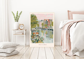 Amsterdam City Travel Art Print, 4 of 4