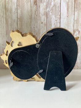 Double Aperture Gold Floral Oval Photo Frame, 6 of 7