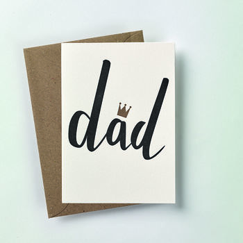 'Dad' Letterpress Fathers Day Card, 2 of 3