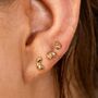 Gold Plated Nugget Stud Earring Set, thumbnail 1 of 4
