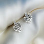 Sterling Silver Cactus Stud Earrings, thumbnail 1 of 4