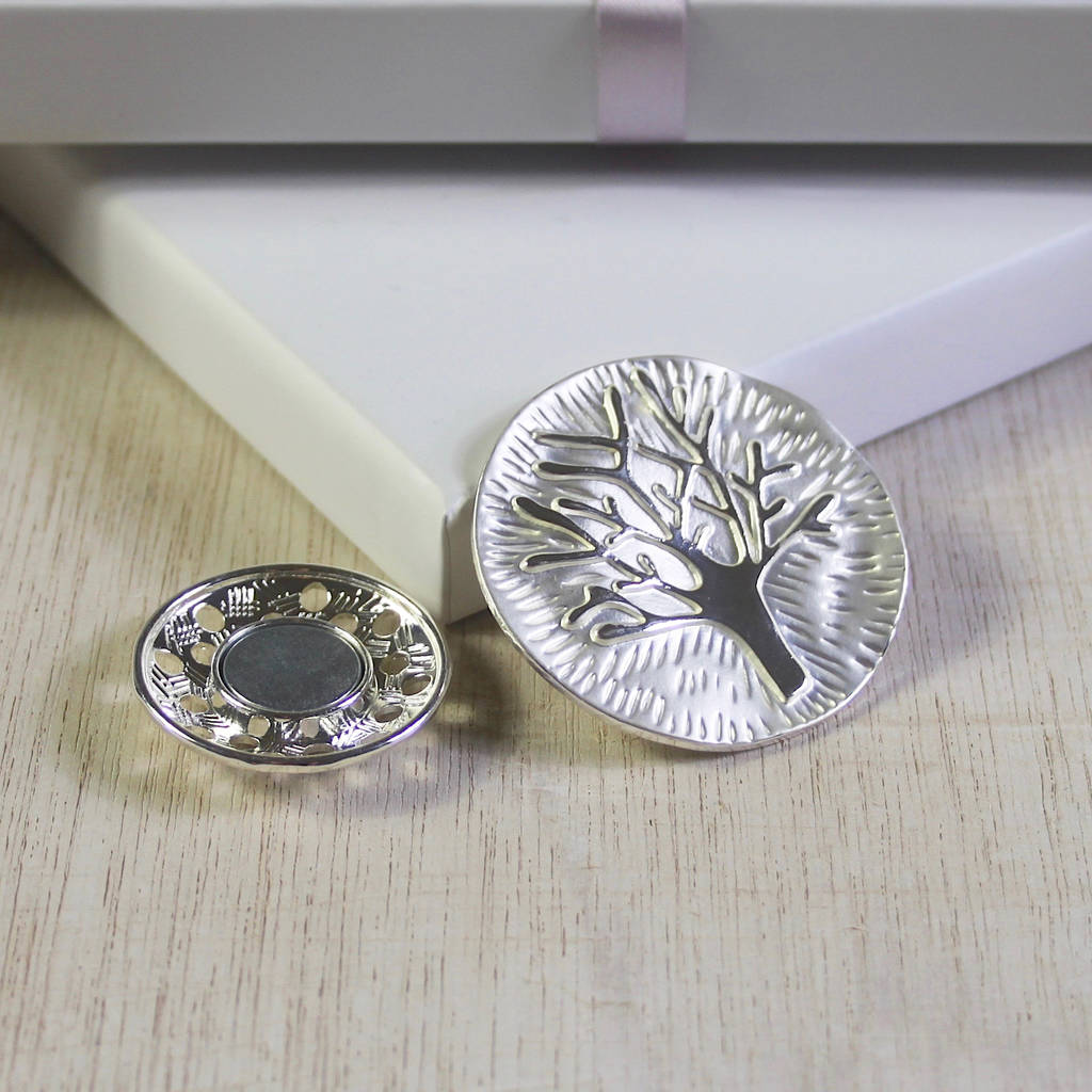 metallic tree of life scarf and scarf pin by my posh shop