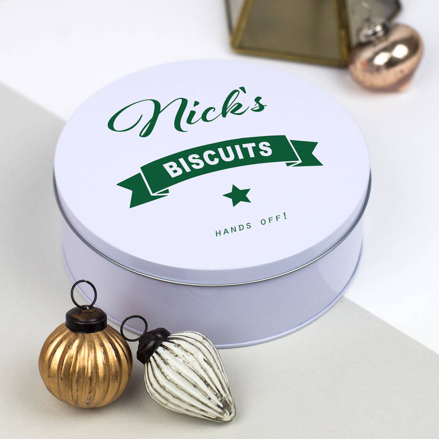 personalised biscuit tin by delightful living personalised biscuit tin by delightful living