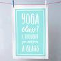 'Yoga Class' Tea Towel, thumbnail 2 of 2