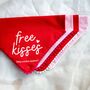 Free Kisses Valentines Dog Bandana, thumbnail 4 of 6