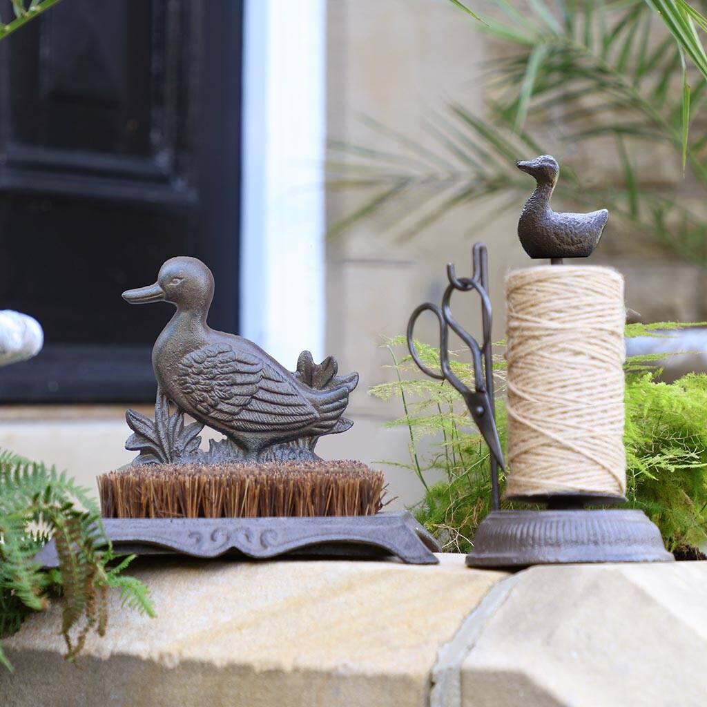 Antique Brown Duck Outdoor Garden String Twine & Dispenser for