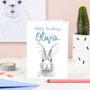 Personalised Rabbit Birthday Card, thumbnail 3 of 8