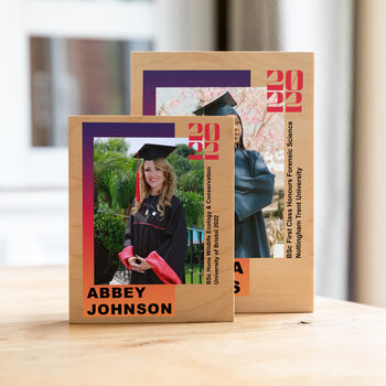 Personalised Graduation Photo Block Gift, 3 of 3