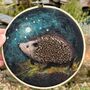 Hedgehog In A Hoop Needle Felting Craft Kit, thumbnail 4 of 4