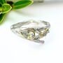 White Sapphire And Diamond Elvish Twig Engagement Ring, thumbnail 1 of 8