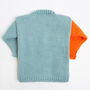 Toddler Colour Block Cardigan Easy Knitting Kit, thumbnail 6 of 10