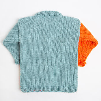 Toddler Colour Block Cardigan Easy Knitting Kit, 6 of 10