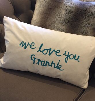 Your Children's Drawing Or Handwriting On Cushion, 2 of 4