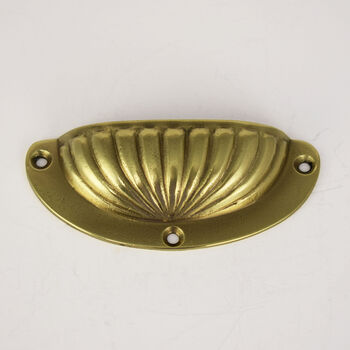 Brass Scalloped Cup Handle, 4 of 6